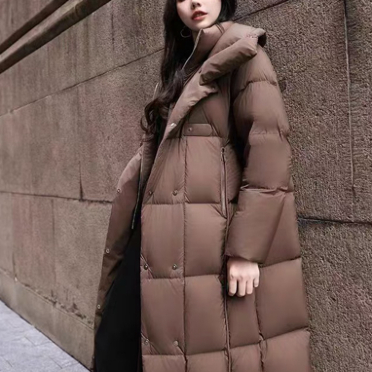 2024年新款女休闲鹅绒羽绒服-经典豆腐块