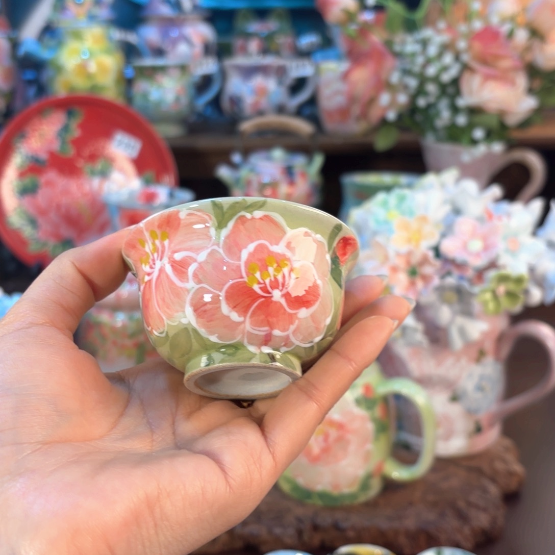 景德镇手绘高温釉下彩陶瓷茶具