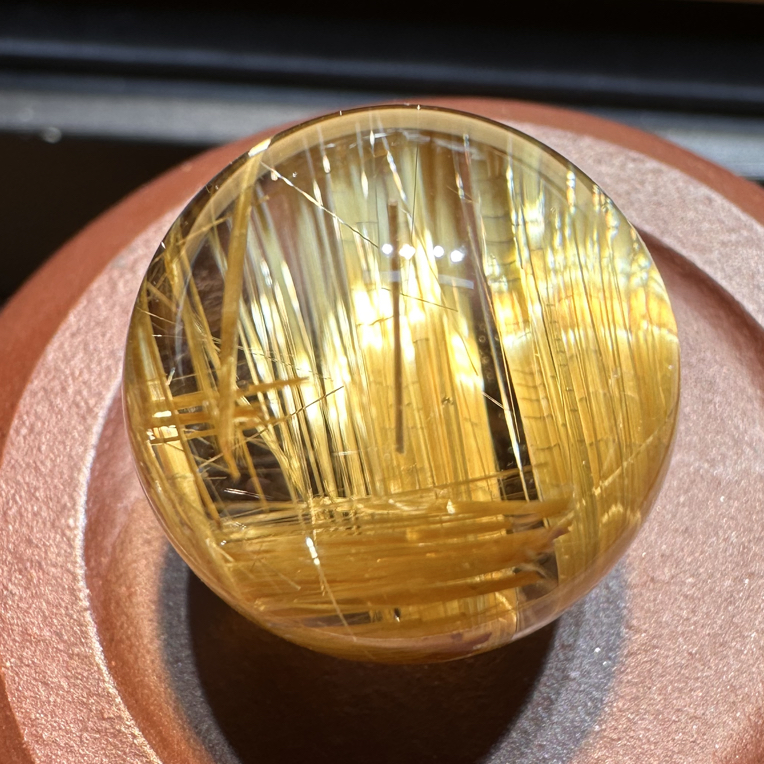 天然钛晶板钛顺发猫眼单株 16.9mm