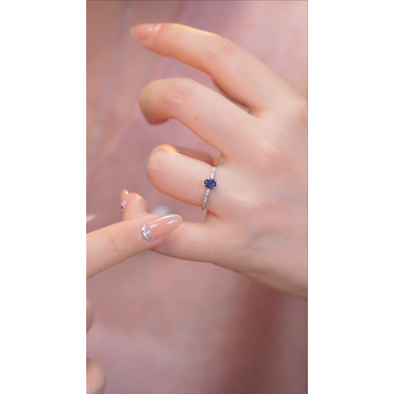 蓝宝石戒指未镶嵌@@E7855