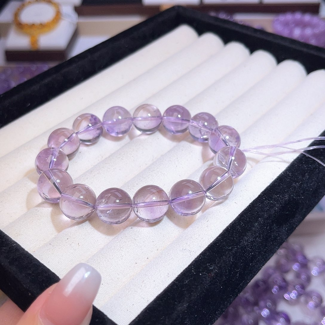 水晶手串未镶嵌?****卜天然水晶14mm