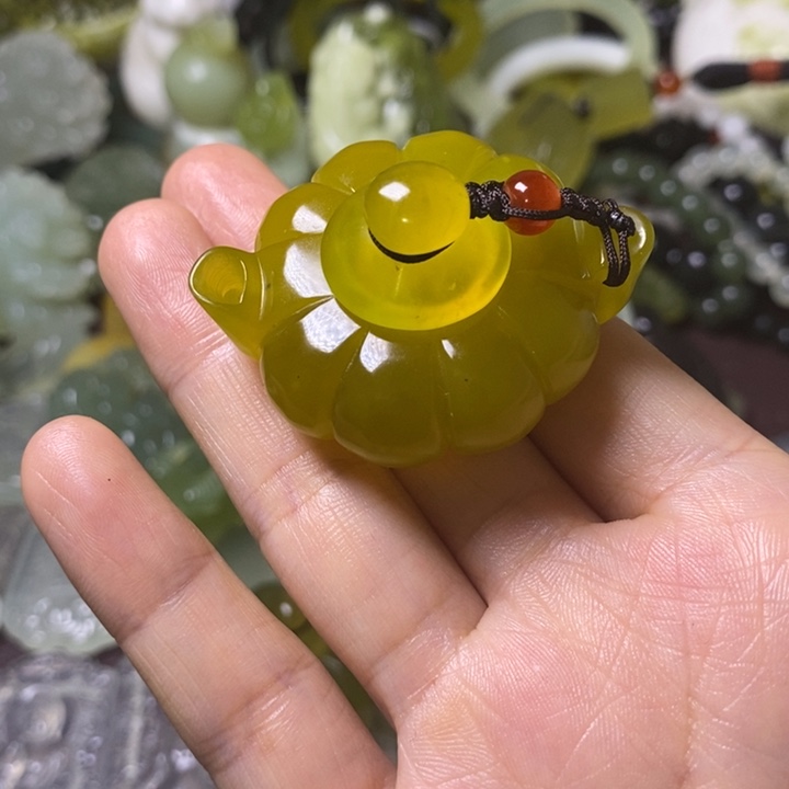 岫玉岫玉手把未镶嵌大*