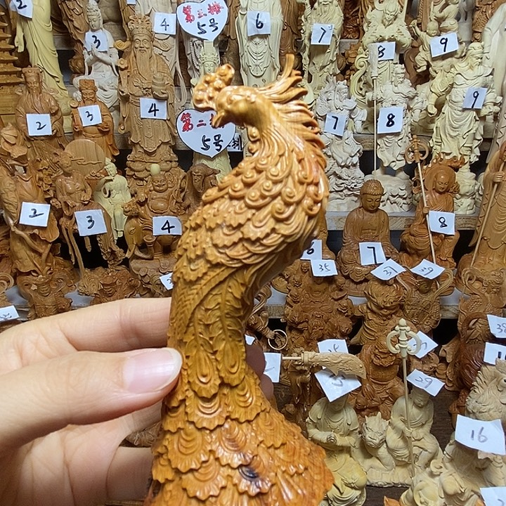 柏木（崖柏）凤凰摆件