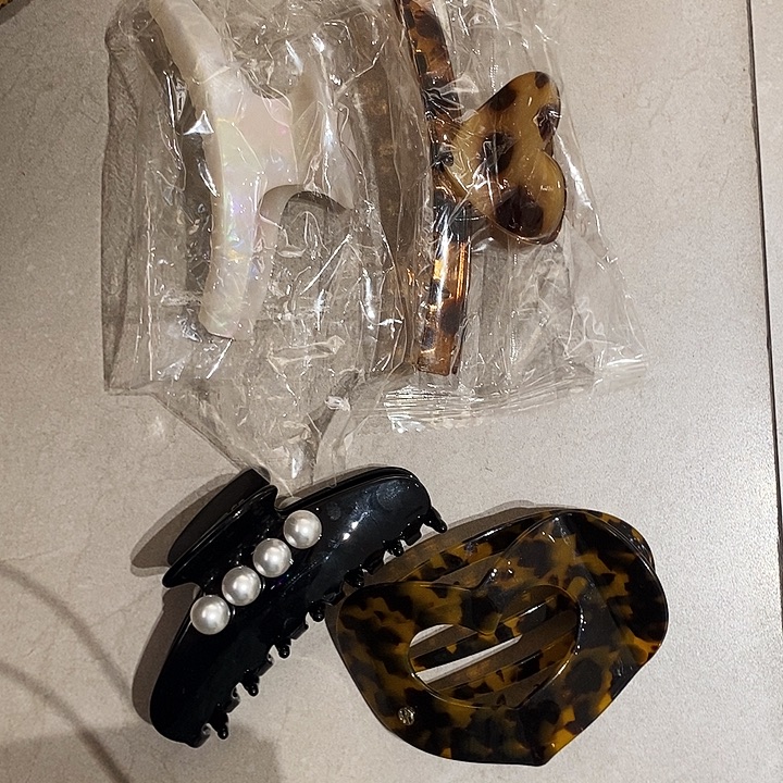 布艺铁合金抓夹4个