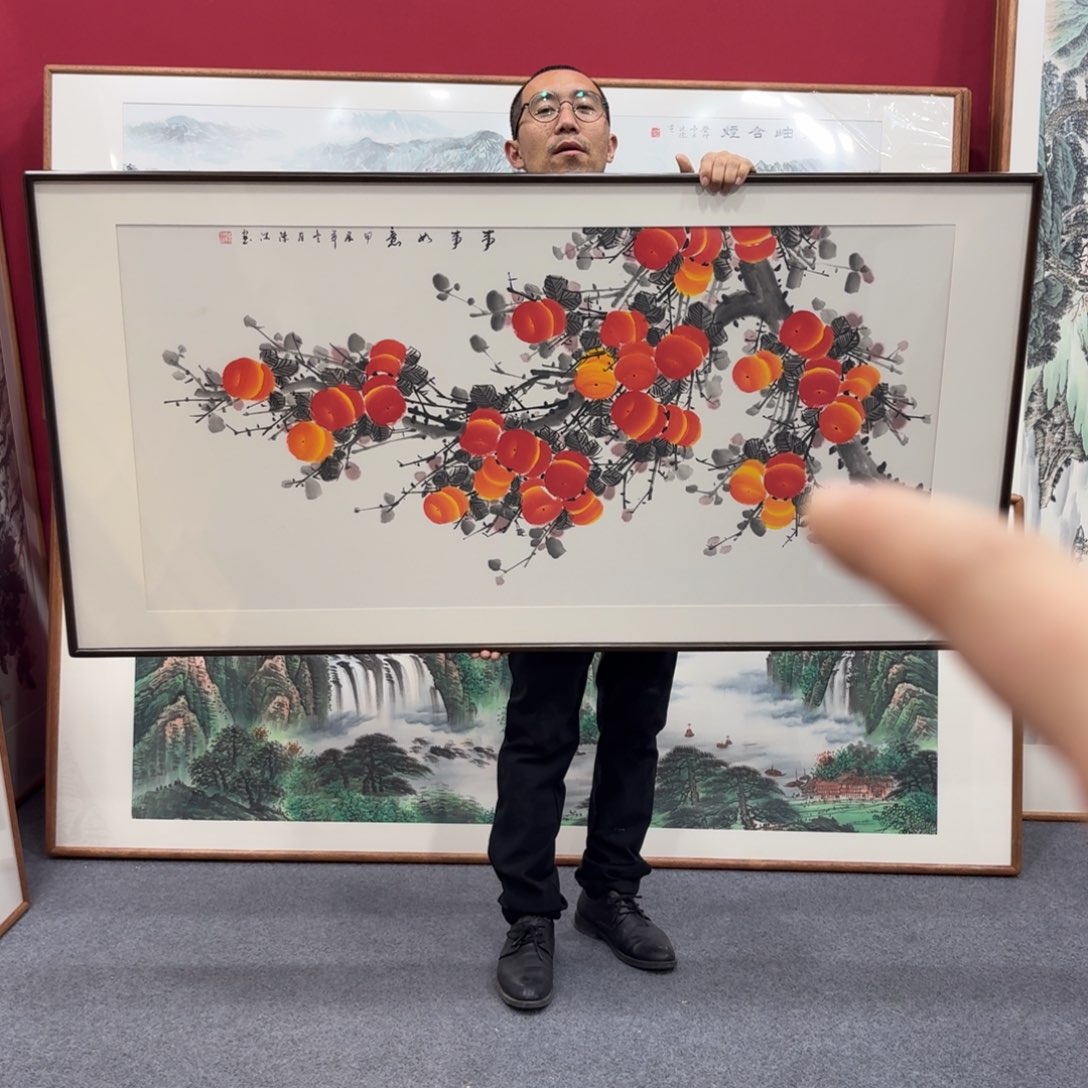 国画带框绘画160/80尺寸