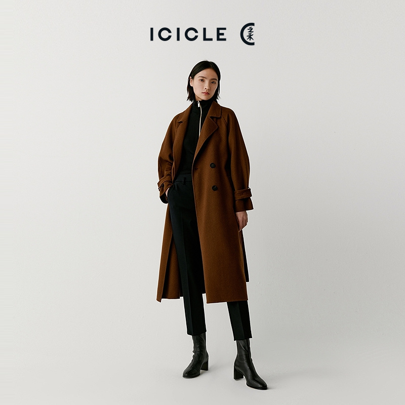 【琥珀流光】ICICLE之禾25早秋新品【AIR COAT】羊毛羊绒双面呢大衣