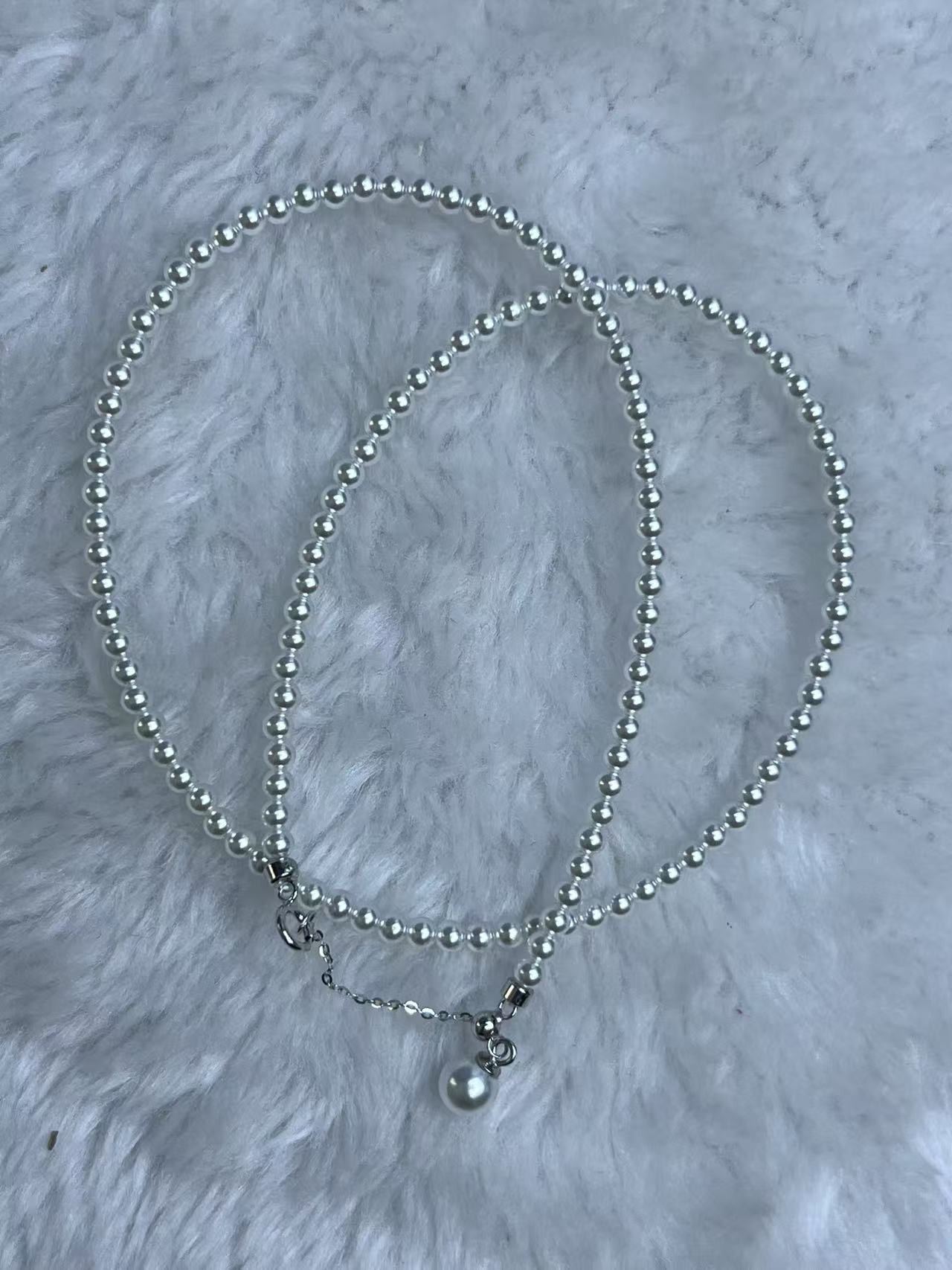 小米珠手工白色强光珠珠正圆