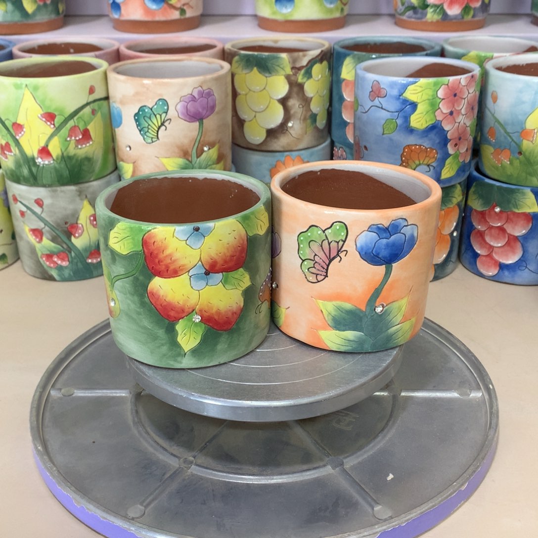 福利花盆，手绘花盆