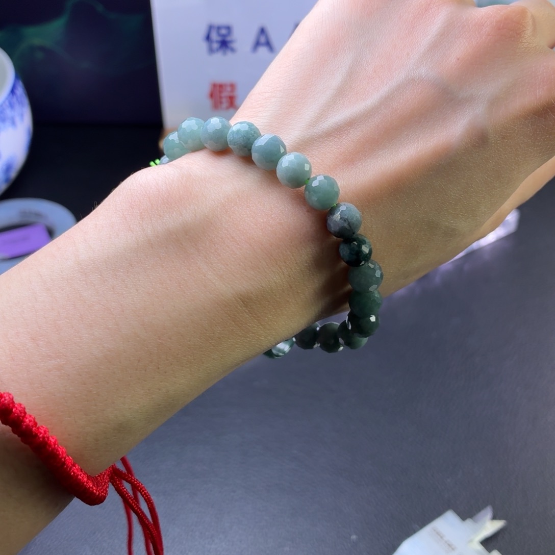 翡翠未镶嵌手链珠串