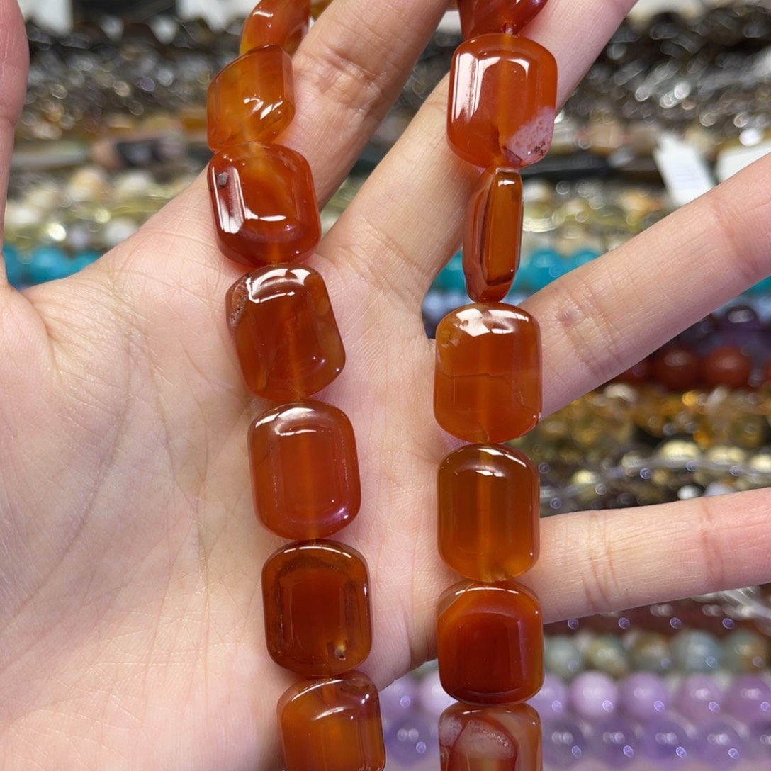 玛瑙/玉髓散珠天然玛瑙卡14✖️18长条38厘米