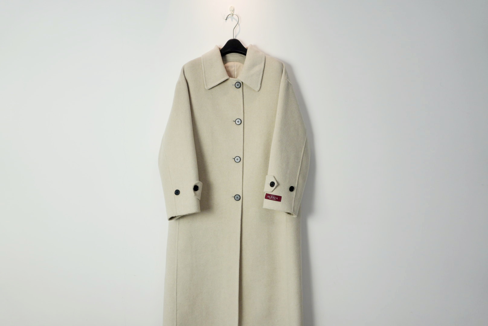 DY63 韩专柜经典翻领山羊绒羊毛大衣