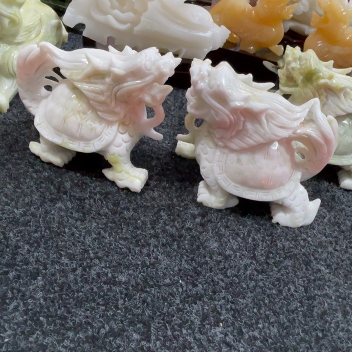 仆***间玉龙龟雕刻摆件特价