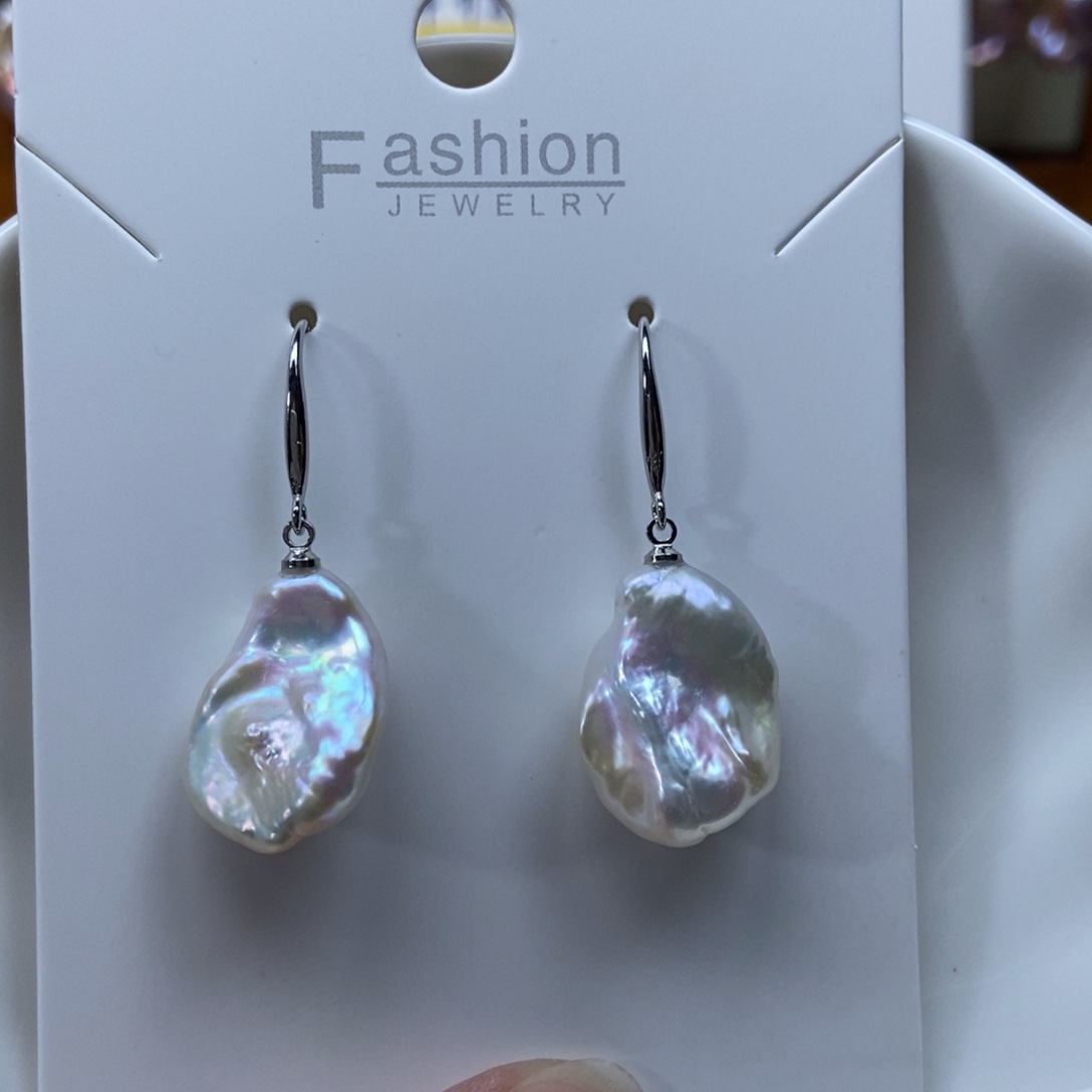 淡水珍珠耳环合金蓝**视特价578