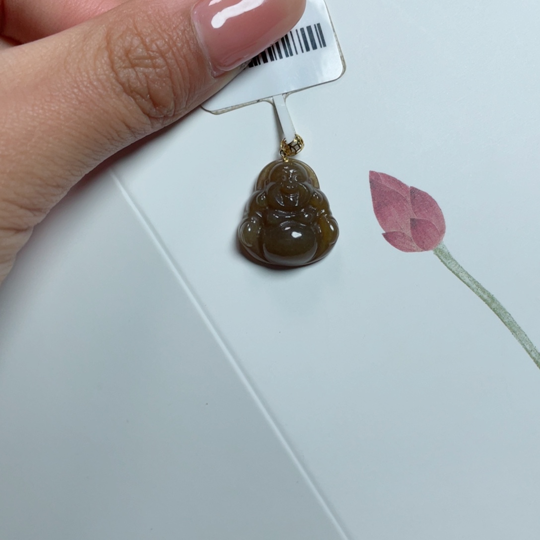 和田玉颈饰18K金镶嵌