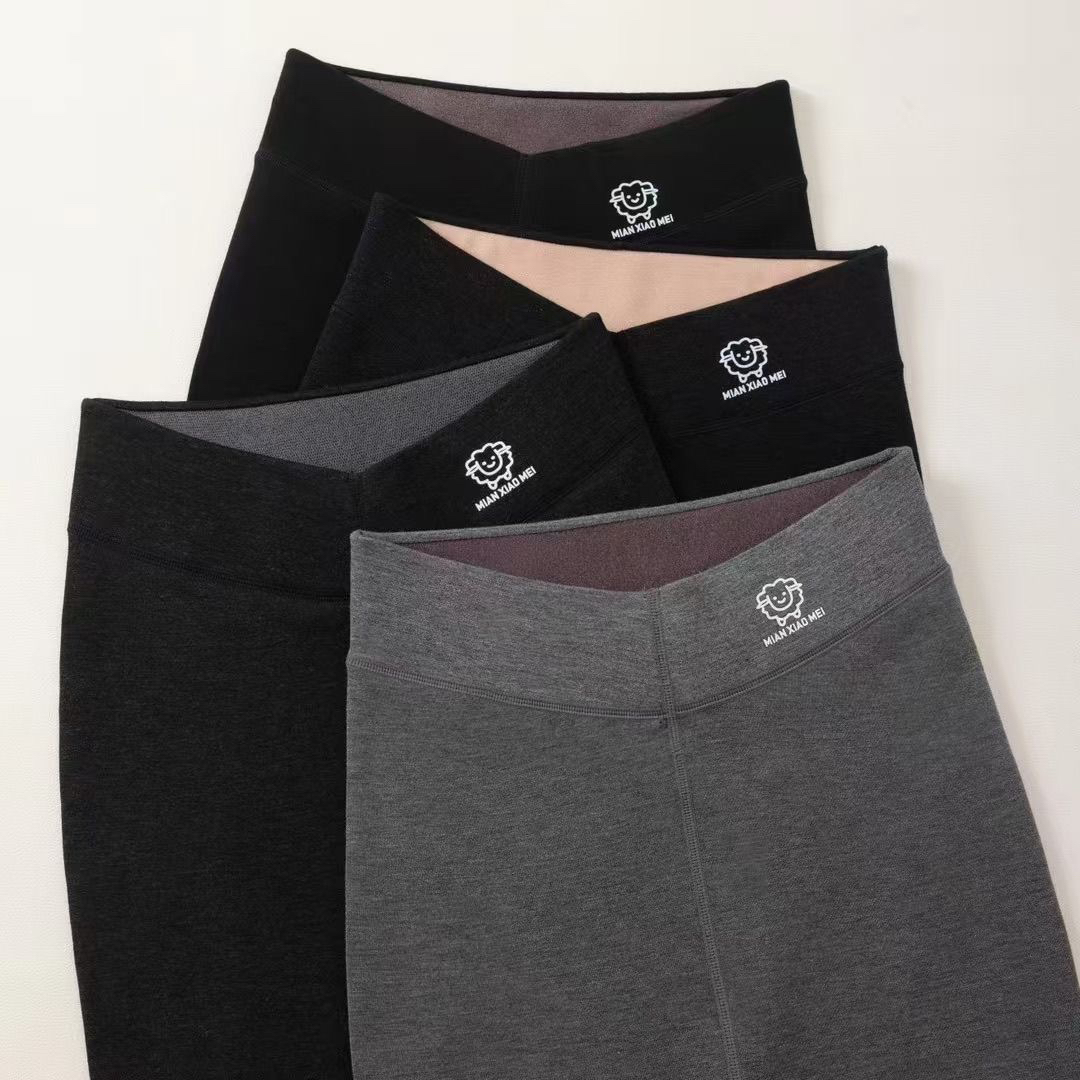 高腰350克加绒保暖打底裤秋冬显瘦百搭九分小黑裤一线裆高弹力