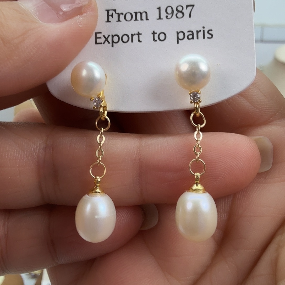 淡水珍珠未镶嵌耳饰