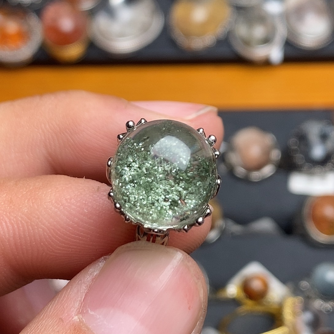 水晶戒指银S925镶嵌111111111