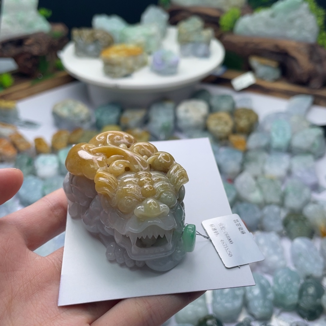 翡翠颈饰未镶嵌貔貅