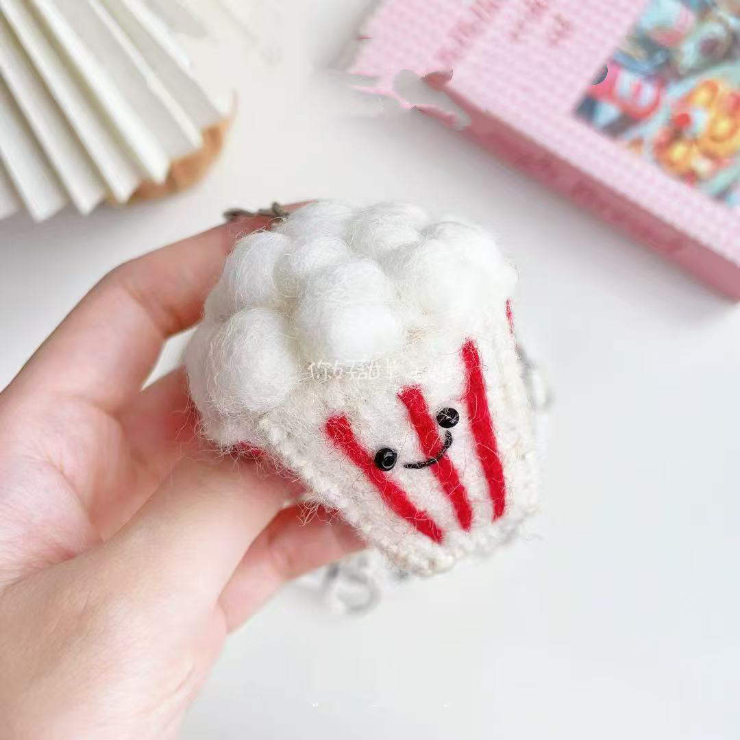 非金属锦纶吊坠 韩系可爱动物羊毛毡挂件