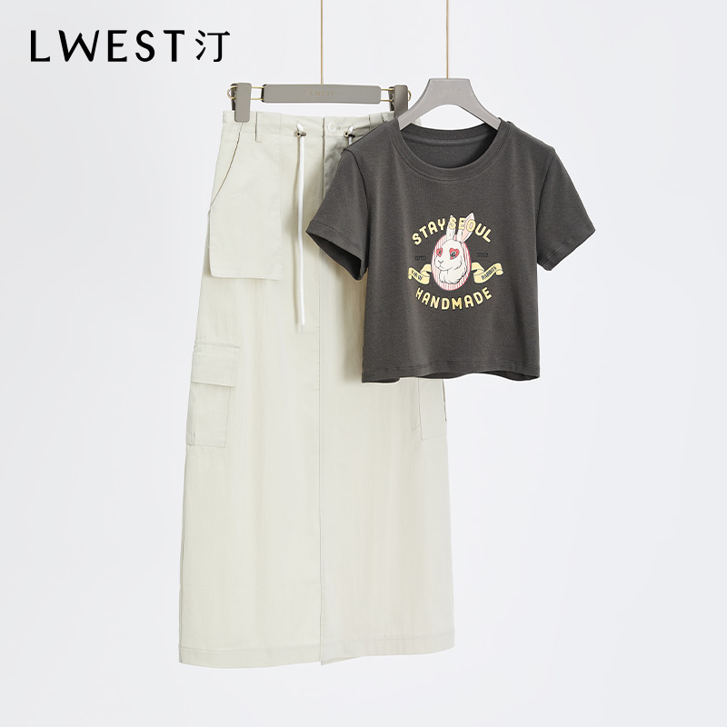 【小铃铛专属】朗文斯汀印花上衣半身裙两件套LDMG32012744