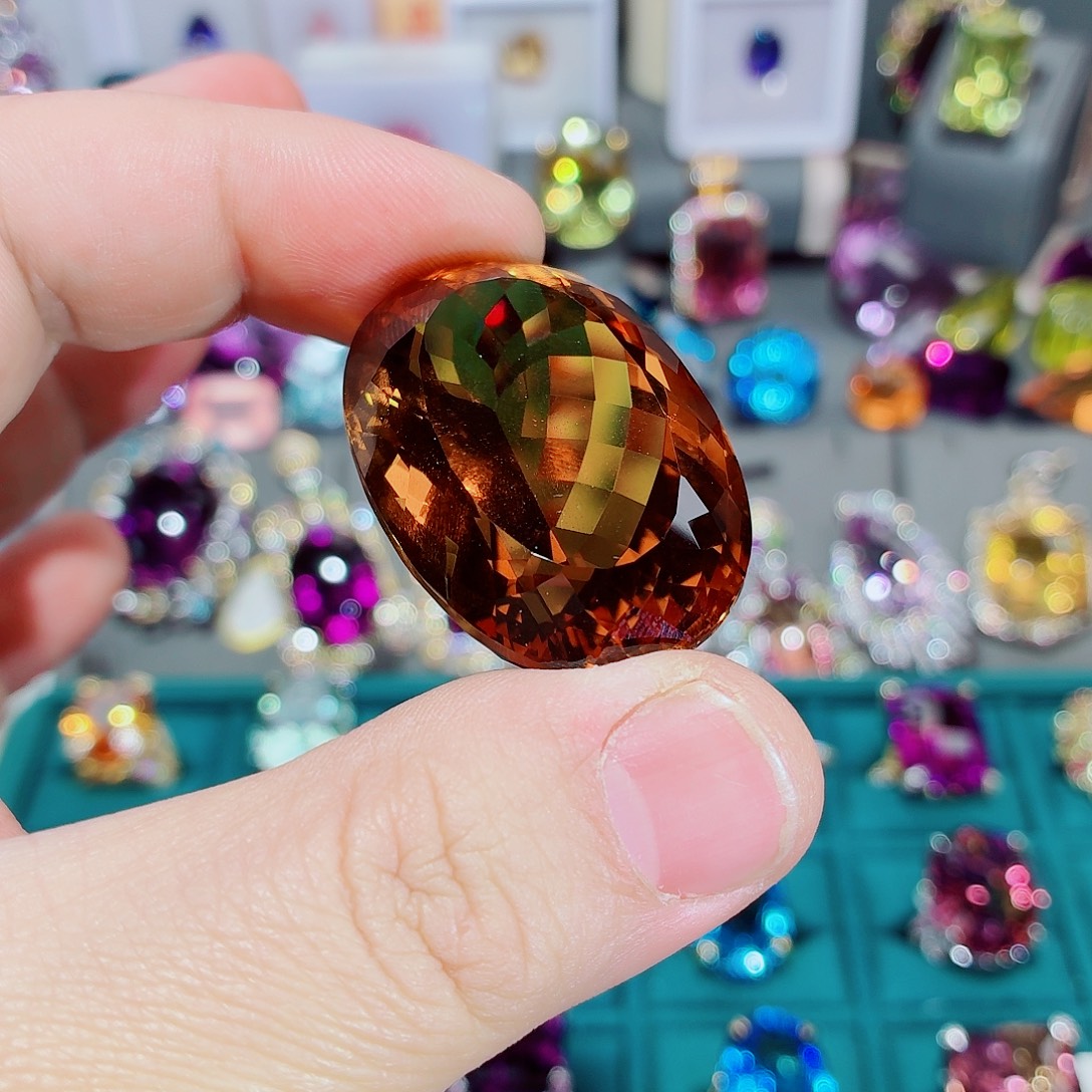 花****未镶嵌水晶戒指椭圆形