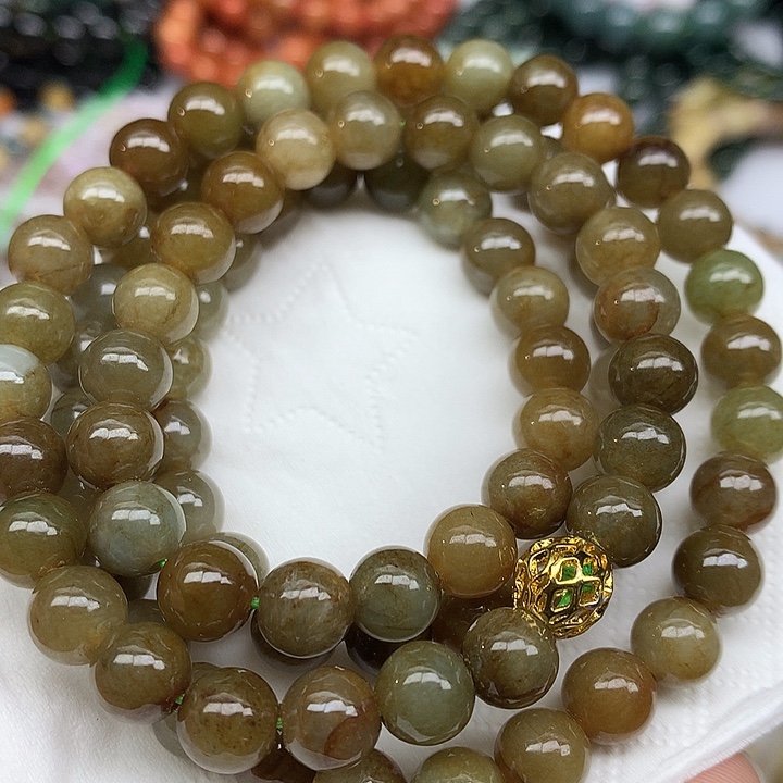 翡翠未镶嵌颈饰手串