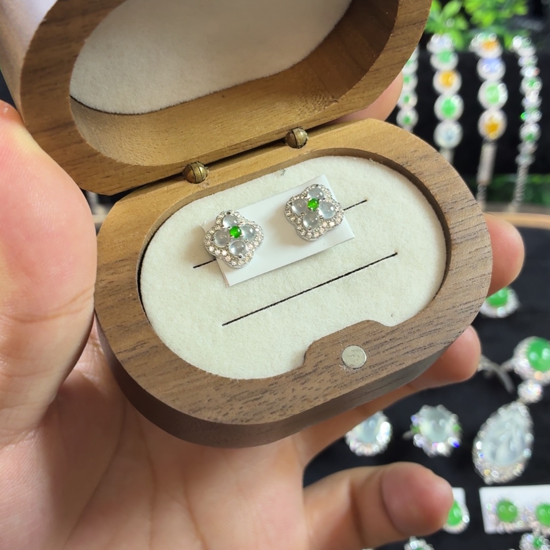 银S925镶嵌戒指翡翠