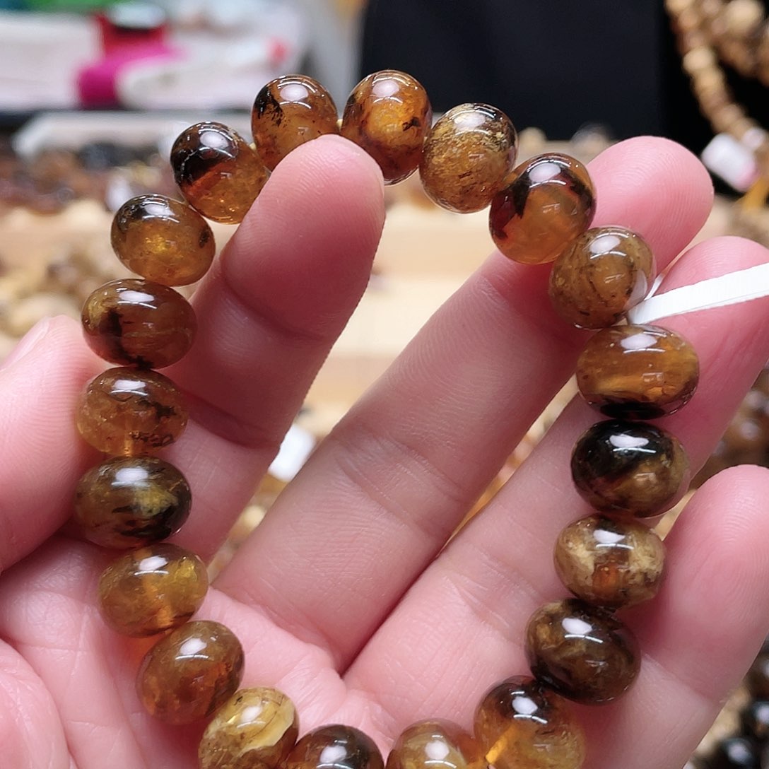 琥珀裸石未镶嵌十二