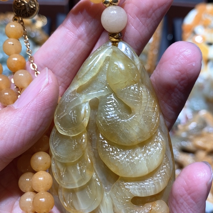 岫玉毛衣链未镶嵌