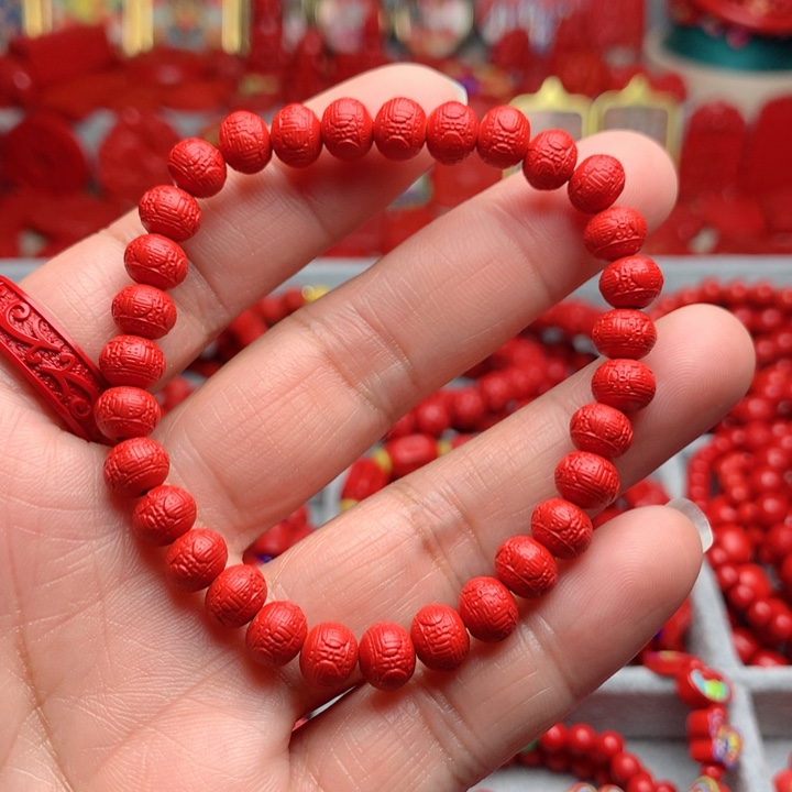 天然辰砂工艺品朱砂手串