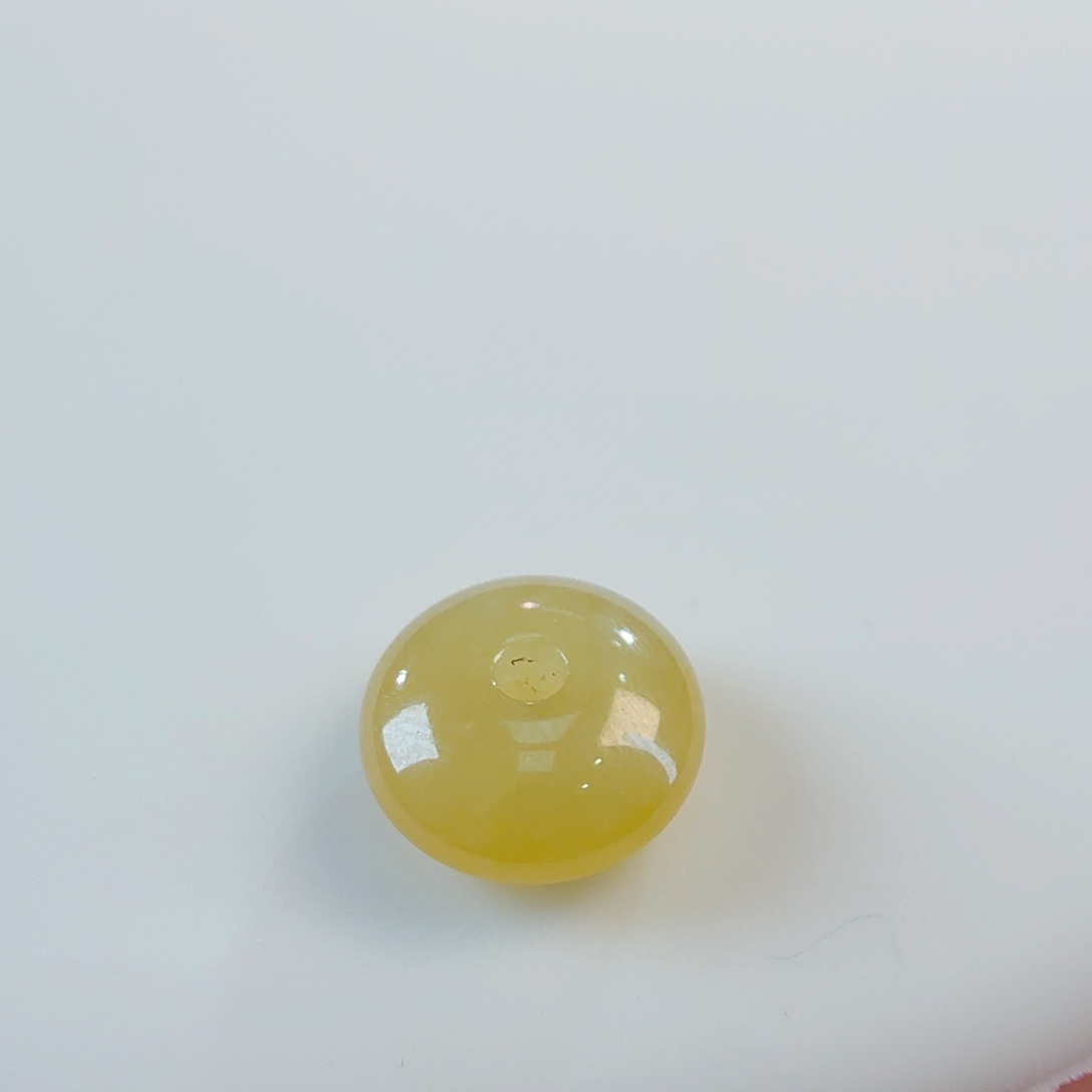 翡翠裸石鼓珠黄翡