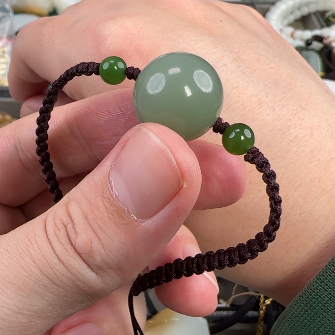 和田玉挂件未镶嵌单珠