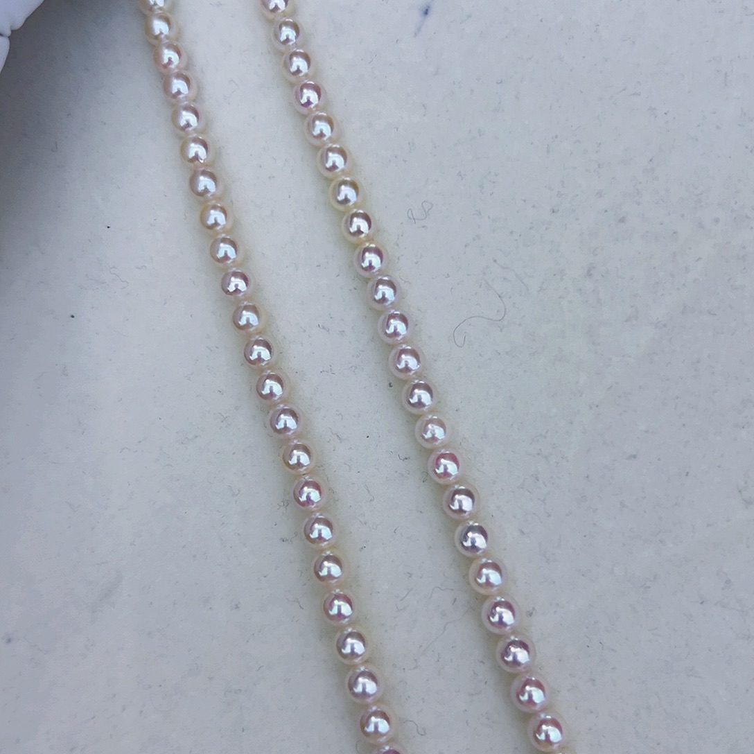 海水珍珠海水akoya设计款满珠链5-6mm银S925镶嵌