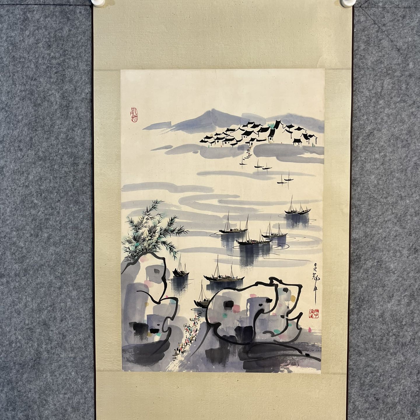 雅藏轩山水图高档大气适用于玄关书房茶室客厅办公室等通用装饰画