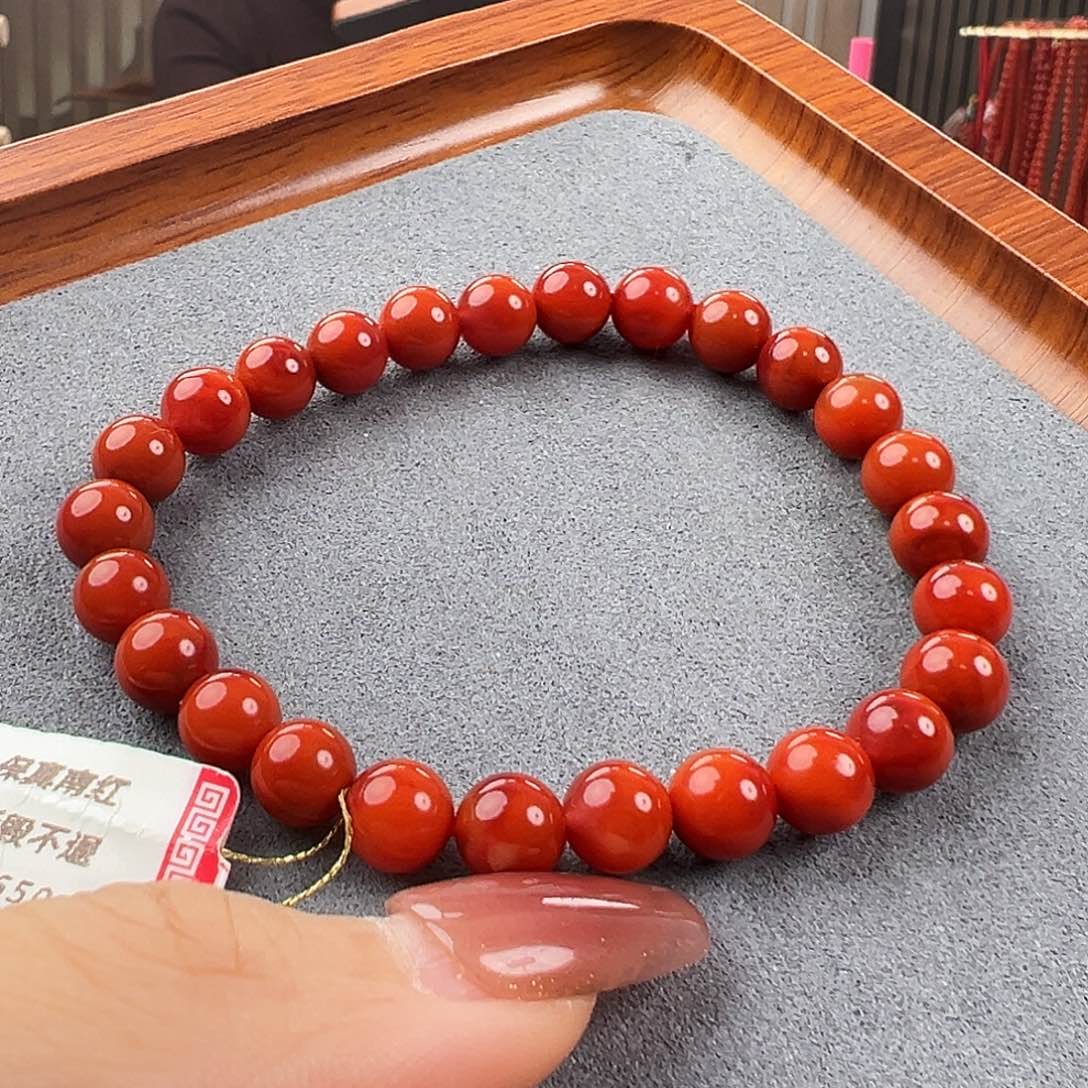 南红玛瑙手串未镶嵌