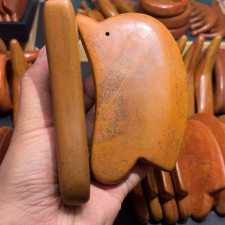 红砭石精品款加厚刮痧板