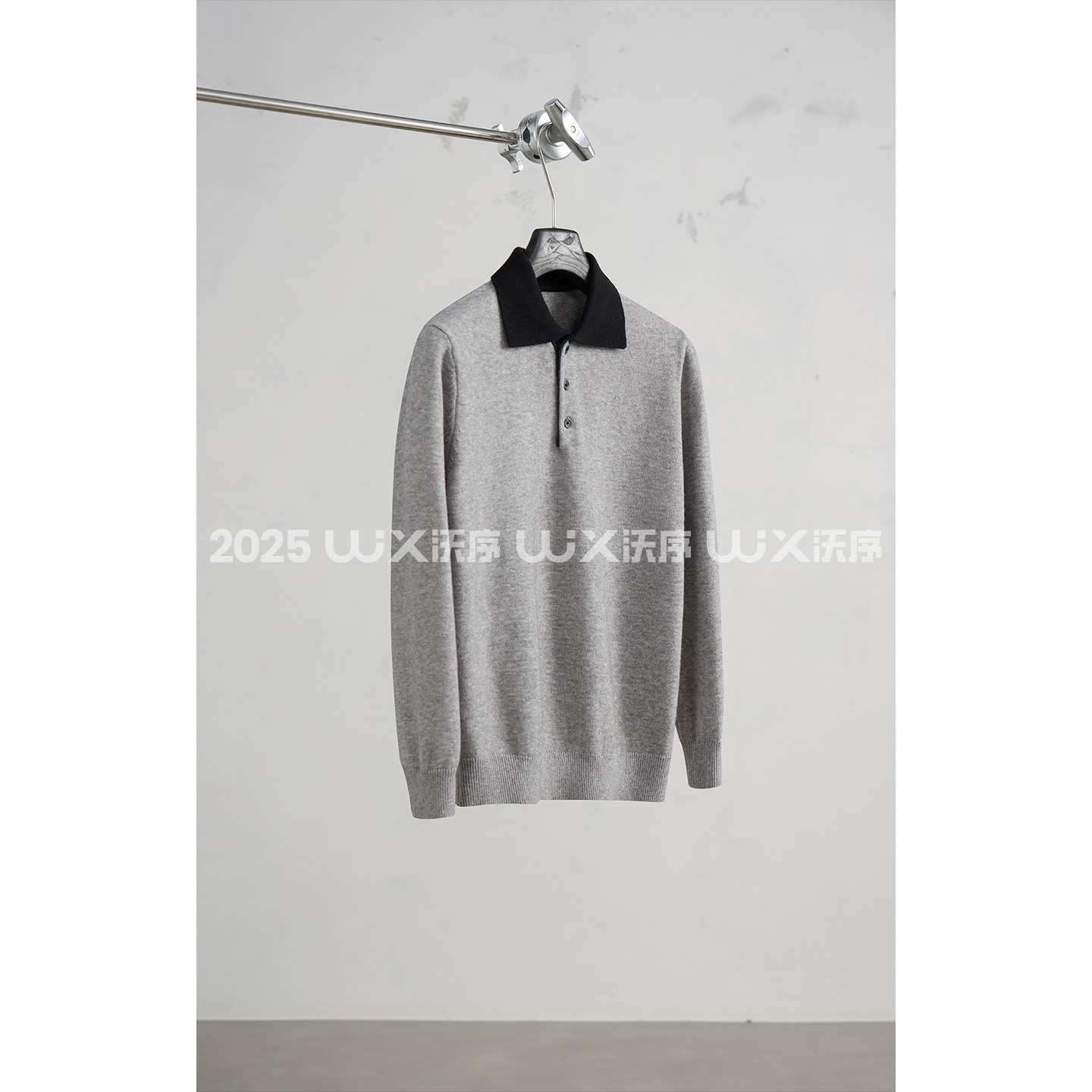 【双十二专属】极简老钱风领子撞色设计百搭POLO翻领针织衫毛衣男