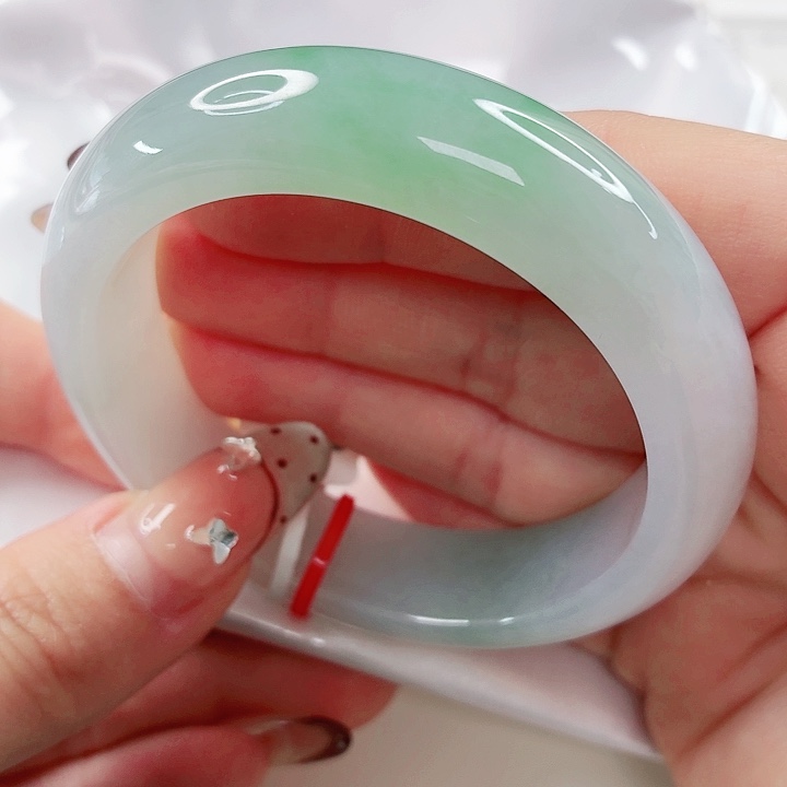 翡翠未镶嵌手镯54.2x538