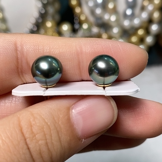 海水珍珠耳饰银S925镶嵌G****?9-10