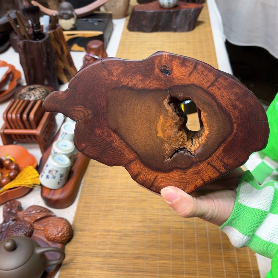 老挝酸枝木随形底座