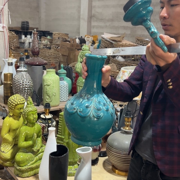 摆件高度55厘米口径7厘米微瑕捡漏