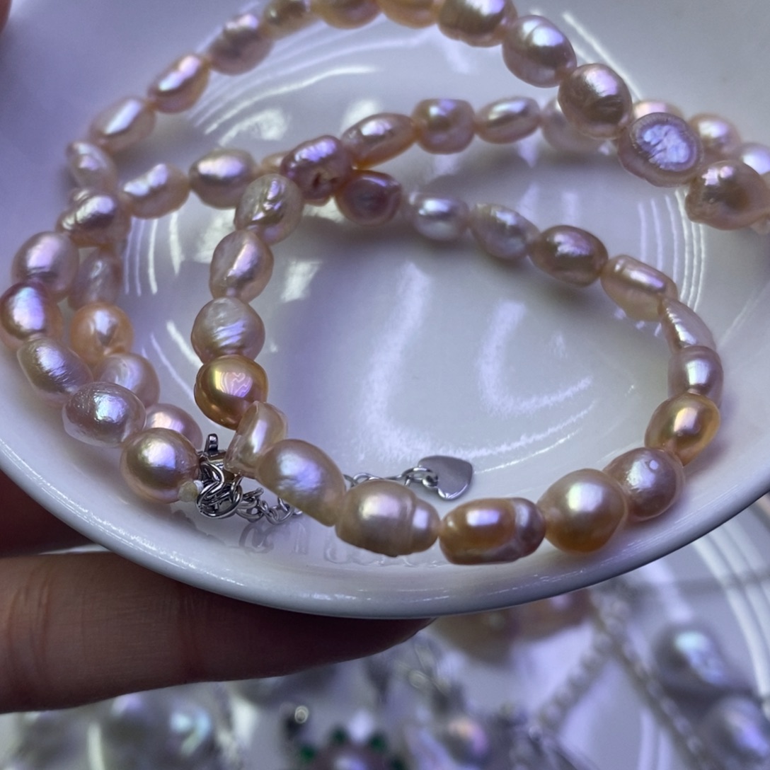 淡水珍珠颈饰合金