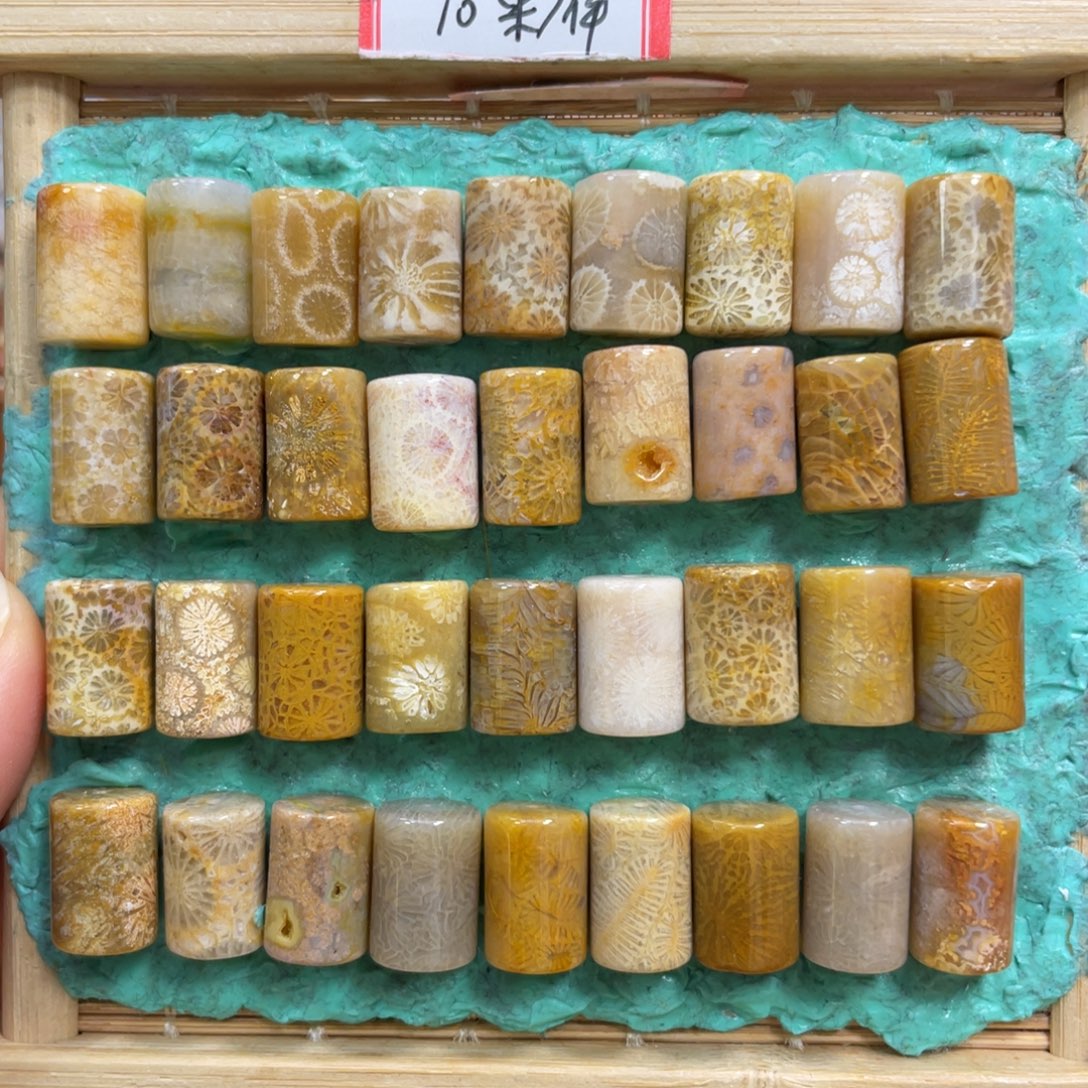 硅化玉未镶嵌颈饰圆柱10米1个