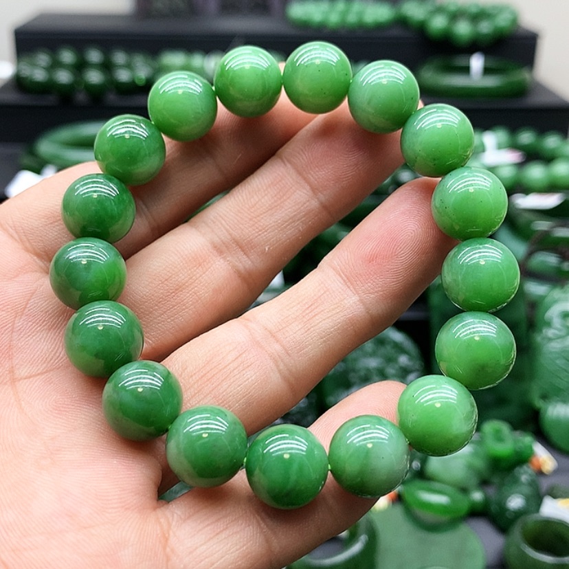 【闪购商品】和田玉（碧玉）手链未镶嵌生*