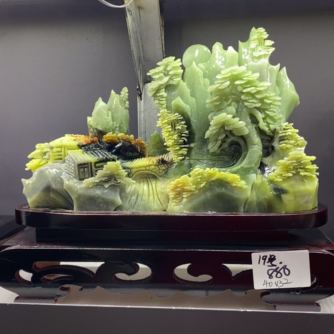 【闪购商品】蛇纹石玉（覆膜）珠宝奇石未镶嵌用****2