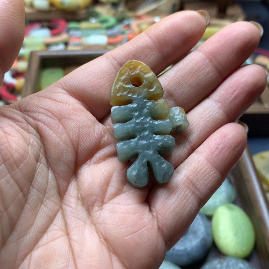 家***喵蛇纹石玉合金手绳