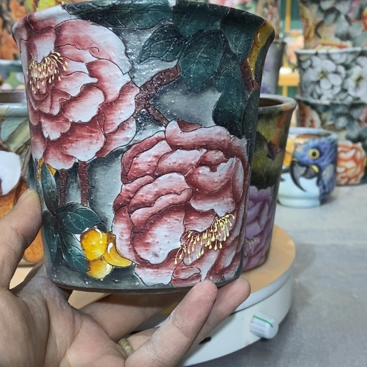 红陶景德镇艺术手绘作品