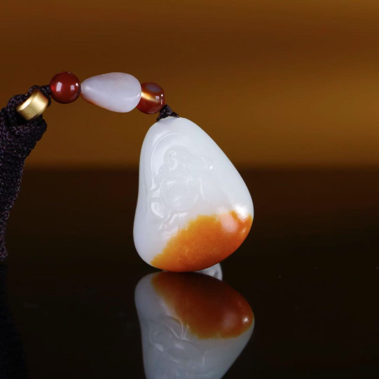 YJPM-00217精品和田玉挂件弥勒