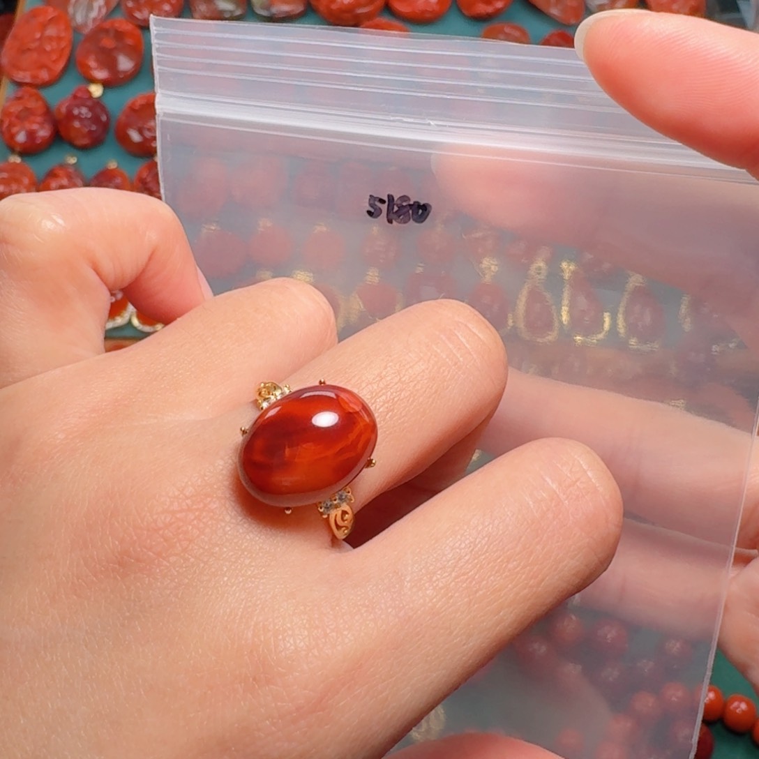 南红玛瑙南红银S925镶嵌