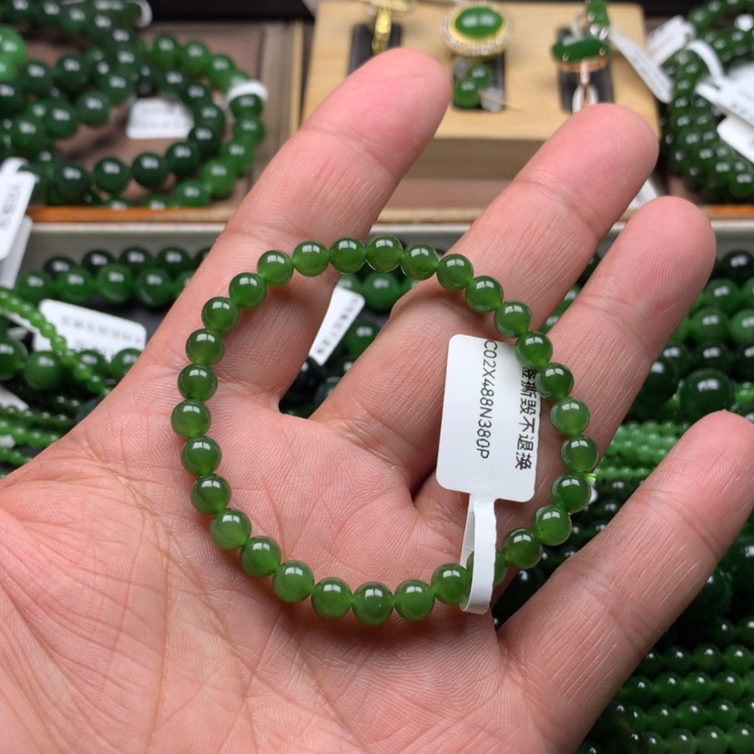 【闪购商品】未镶嵌手链和田玉（碧玉）简****单6